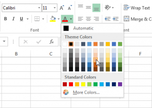 Color, type and font size – Excel Tutorials