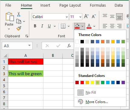 Change Background Color in Excel – Excel Tutorials